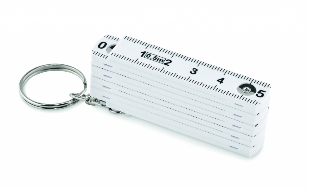 Logo trade business gift photo of: Carpenters ruler key ring 50cm