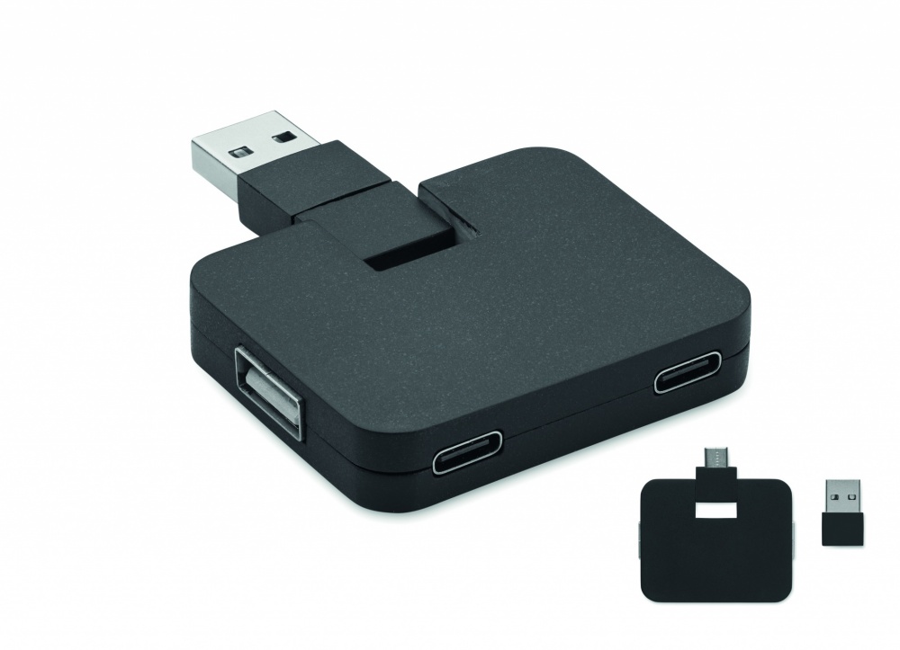 Logo trade advertising products image of: 4 port USB hub