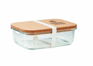 Logo trade promotional gifts image of: Glass lunch box with cork lid