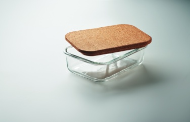 Logo trade advertising product photo of: Glass lunch box with cork lid