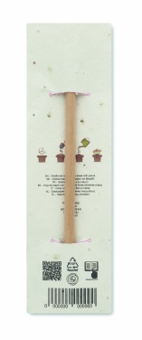 Logo trade corporate gift photo of: Natural pencil in seeded pouch