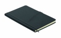 A5 notebook PU front pocket, Black