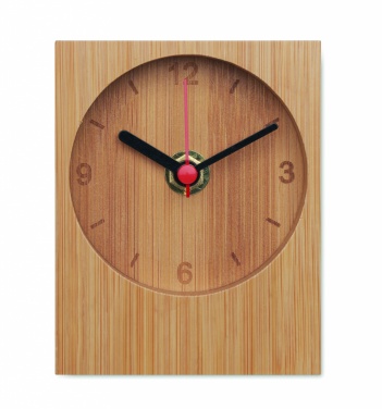 Logo trade advertising product photo of: Bamboo table clock