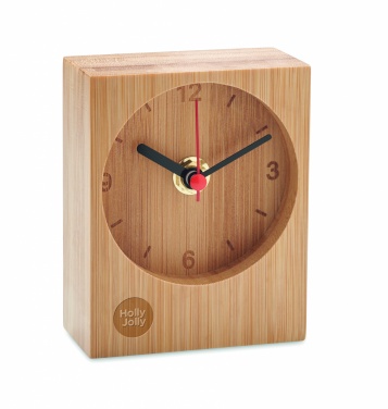 Logo trade business gift photo of: Bamboo table clock