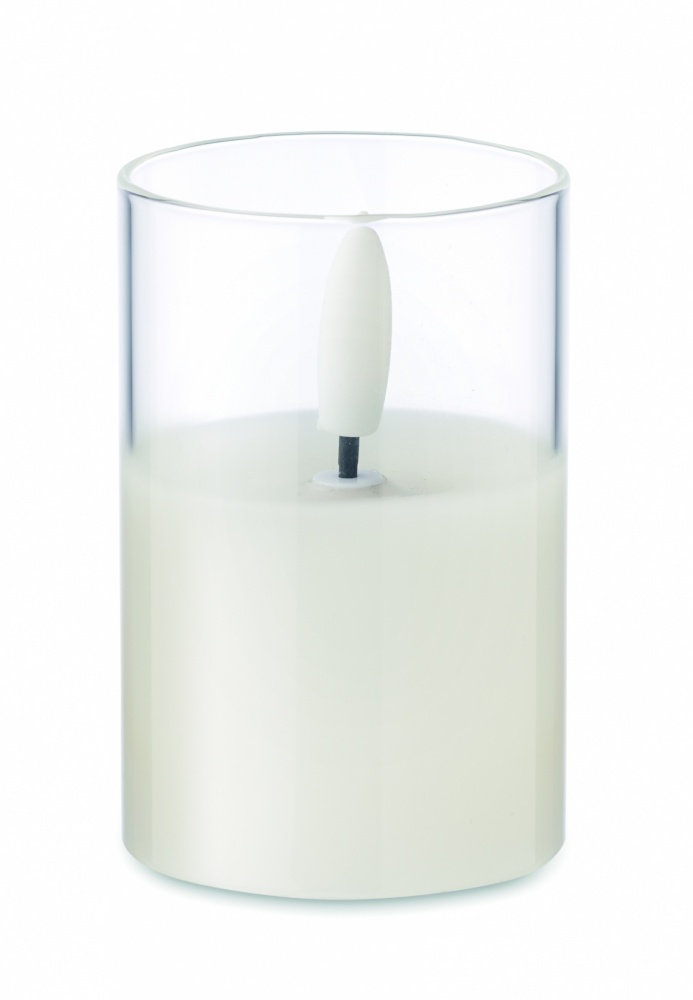 Logo trade promotional gift photo of: LED wax candle in glass holder