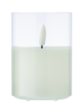 Logo trade advertising products picture of: LED wax candle in glass holder