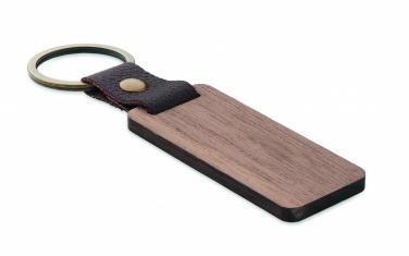 Logotrade business gifts photo of: Key ring in walnut and PU Kokkola