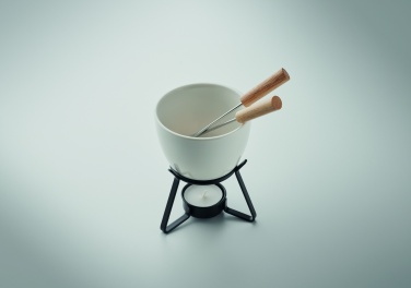 Logo trade promotional merchandise image of: Ceramic fondue set 240 ml