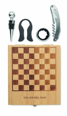 Logo trade promotional giveaway photo of: Chess board wine set