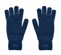 Knitted gloves in RPET, French Navy