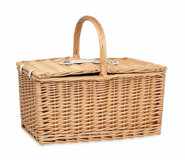 Logo trade promotional items picture of: Wicker picnic basket 4 people