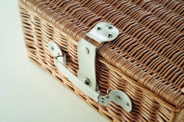 Logo trade promotional merchandise image of: Wicker picnic basket 4 people