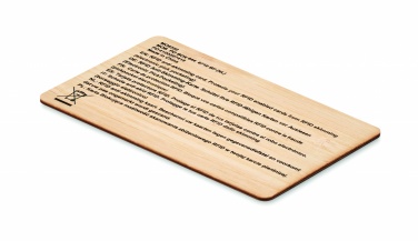 Logo trade corporate gifts picture of: RFID card in bamboo material