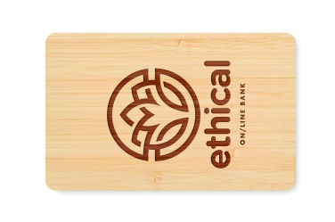 Logo trade promotional gifts image of: RFID card in bamboo material