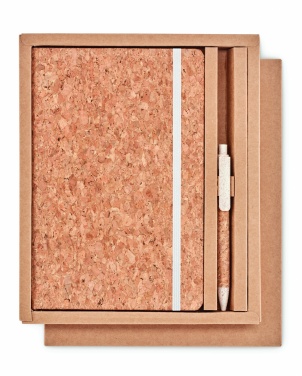 Logotrade corporate gift image of: A5 cork notebook with pen