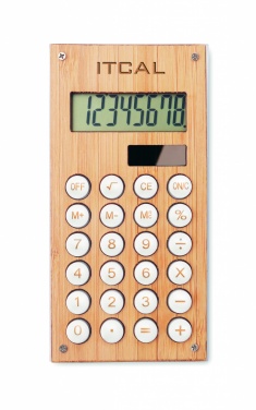 Logo trade business gifts image of: 8 digit bamboo calculator