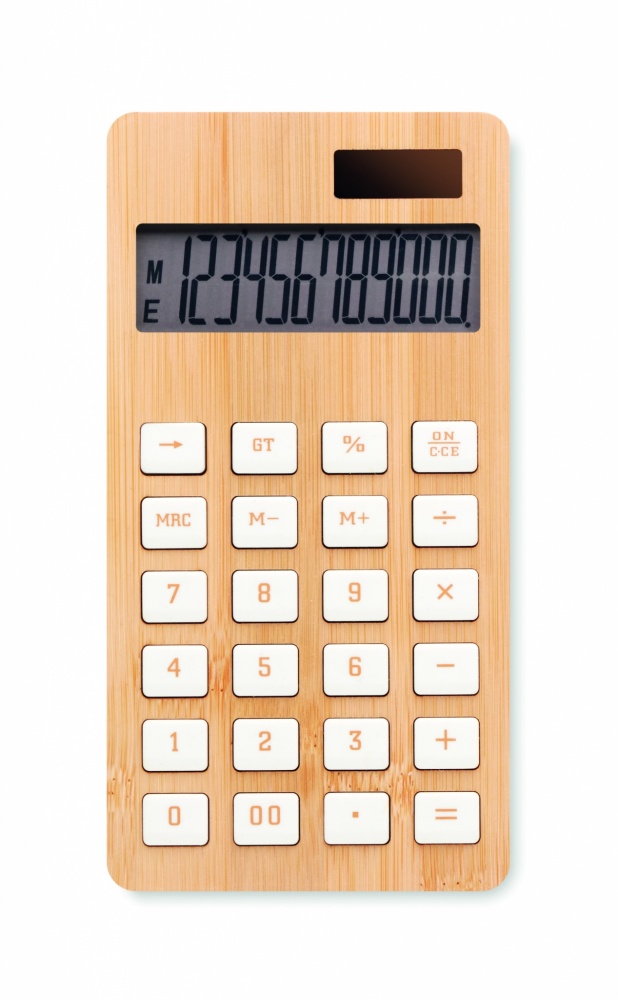 Logo trade advertising products image of: 12 digit bamboo calculator