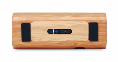 Logo trade business gift photo of: Wireless bamboo speaker 2x5W