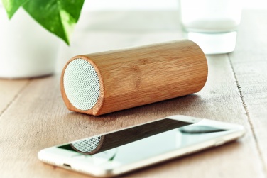 Logotrade promotional merchandise picture of: Wireless bamboo speaker 2x5W