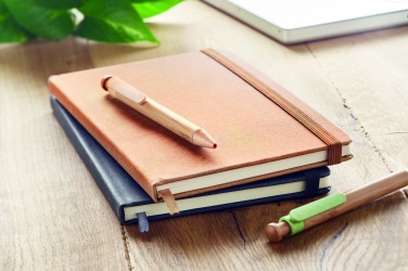 Logotrade business gift image of: Recycled Leather A5 notebook