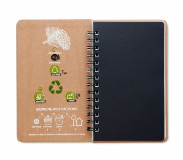 Logotrade promotional item image of: A5 Pine tree GROWNOTEBOOK™