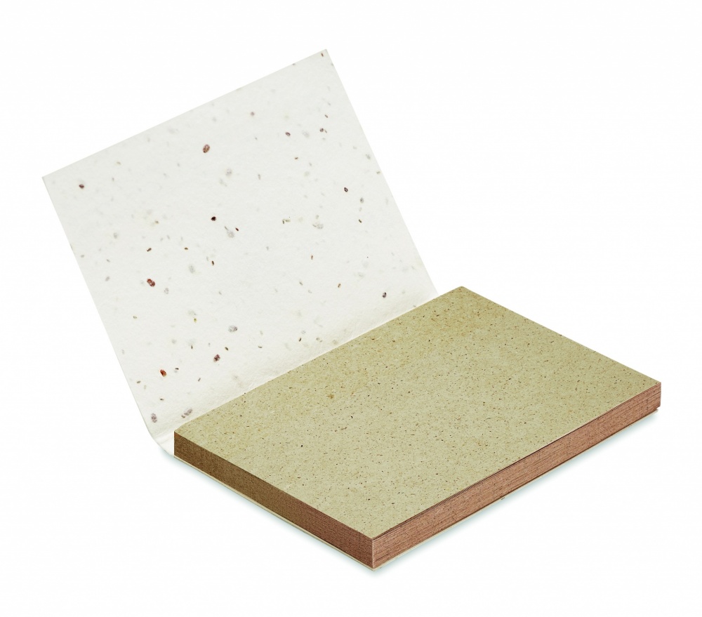 Logo trade promotional merchandise photo of: Grass/seed paper memo pad