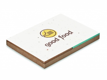 Logo trade promotional merchandise photo of: Grass/seed paper memo pad