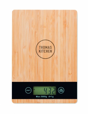 Logo trade promotional products picture of: Bamboo digital kitchen scales