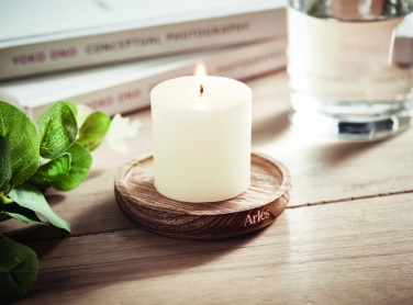 Logotrade business gift image of: Candle on round wooden base