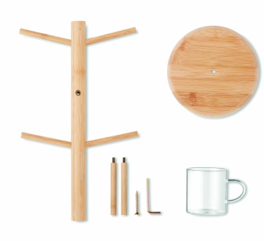 Logo trade promotional item photo of: Bamboo cup set holder