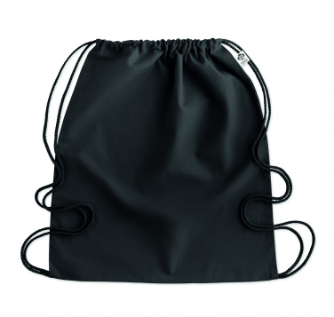 Logo trade promotional gifts image of: Organic cotton drawstring bag