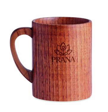 Logo trade promotional giveaways picture of: Oak wooden mug 280 ml