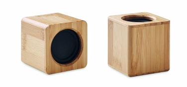 Logotrade promotional products photo of: Set of Bamboo wireless speaker