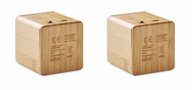 Logotrade promotional giveaway picture of: Set of Bamboo wireless speaker