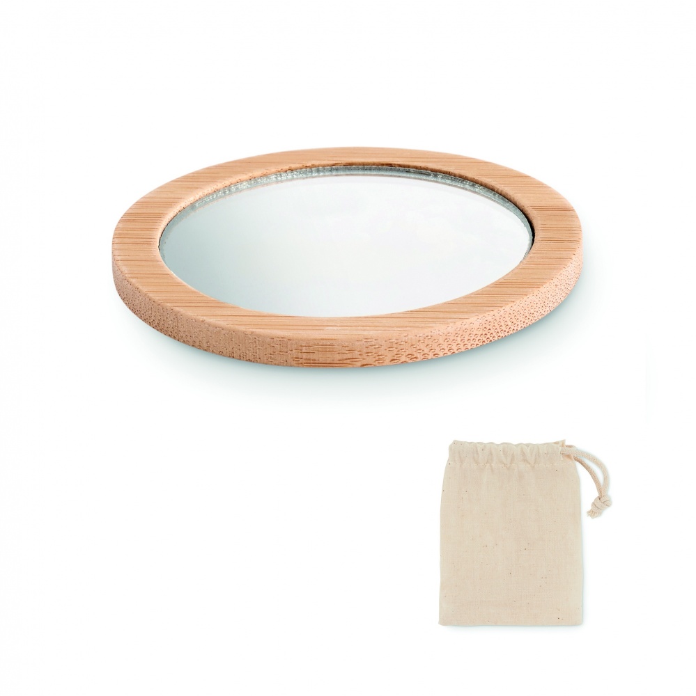 Logotrade promotional item image of: Bamboo make-up mirror