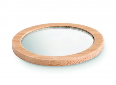 Logo trade promotional items image of: Bamboo make-up mirror