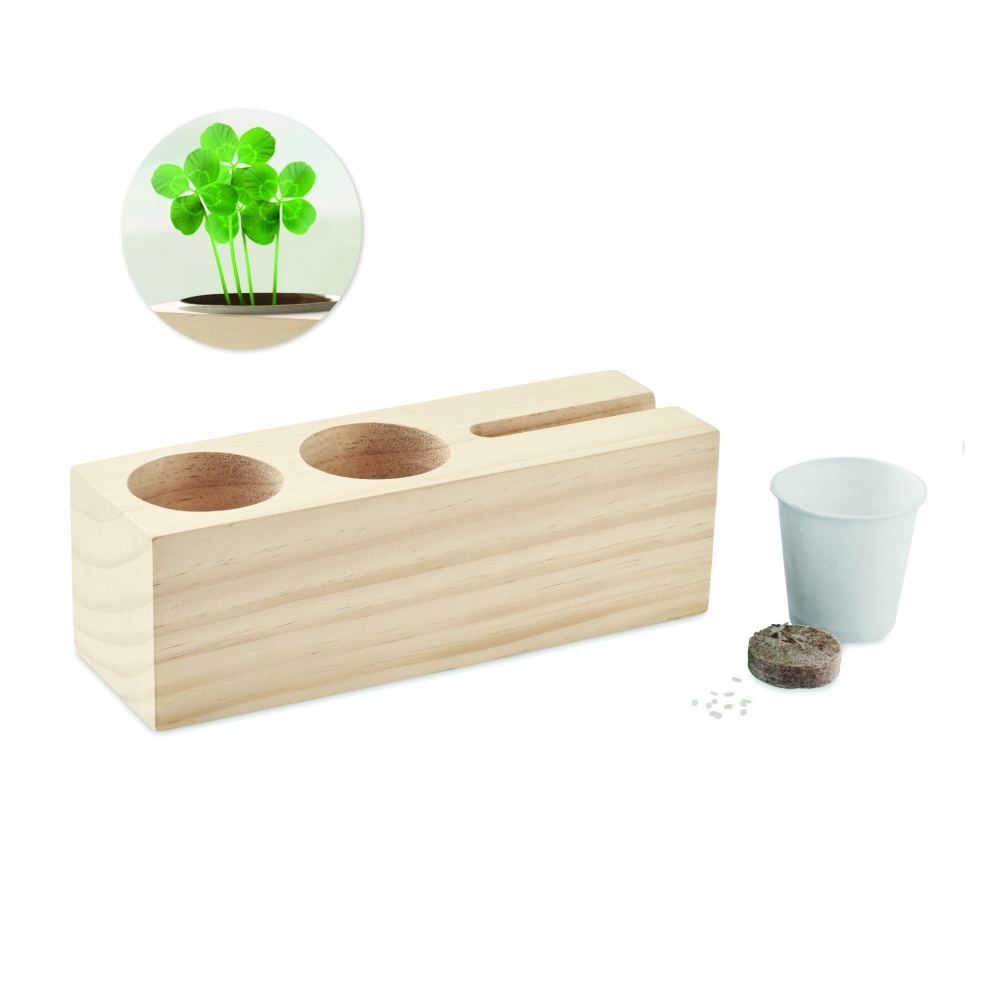 Logo trade business gift photo of: Desk stand with seeds kit