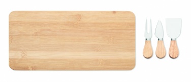 Logo trade promotional products image of: Bamboo Cheese board set Leipzig