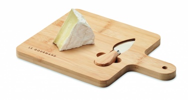 Logo trade advertising products image of: Cheese board set in bamboo