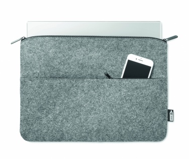 Logo trade promotional giveaway photo of: RPET felt zipped laptop bag