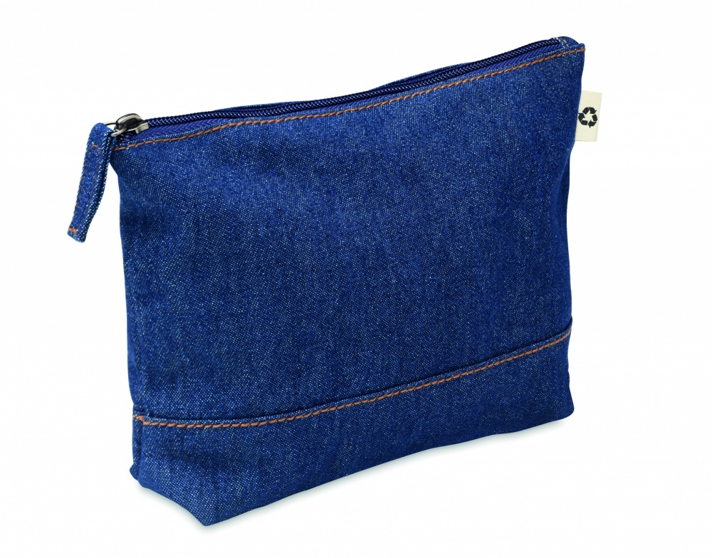 Logo trade promotional products picture of: Recycled denim cosmetic pouch