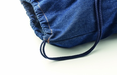 Logo trade corporate gifts picture of: Recycled denim drawstring bag