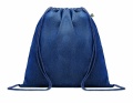 Recycled denim drawstring bag, Blue