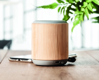 Logotrade promotional product picture of: 5.3 wireless bamboo speaker