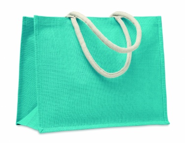 Logo trade corporate gifts image of: Jute bag with cotton handle