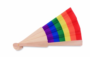 Logotrade advertising product image of: Rainbow wooden hand fan