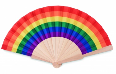 Logotrade promotional product picture of: Rainbow wooden hand fan