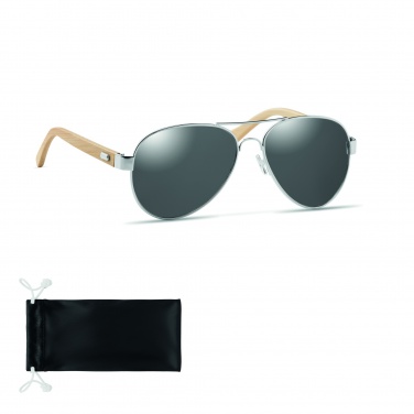 Logotrade advertising products photo of: Bamboo sunglasses in pouch TARTU