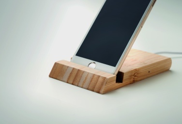 Logotrade promotional item picture of: Bamboo wireless charger 10W