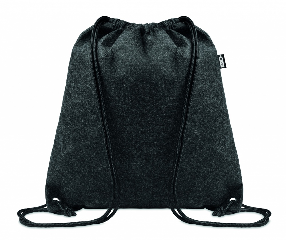 Logo trade promotional gift photo of: RPET felt drawstring bag